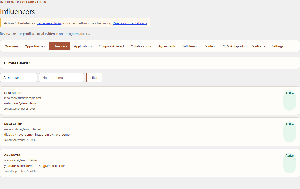 Influencers in Leanmerce Influencer Collaboration