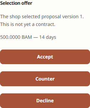 Selection offer in Leanmerce Influencer Collaboration