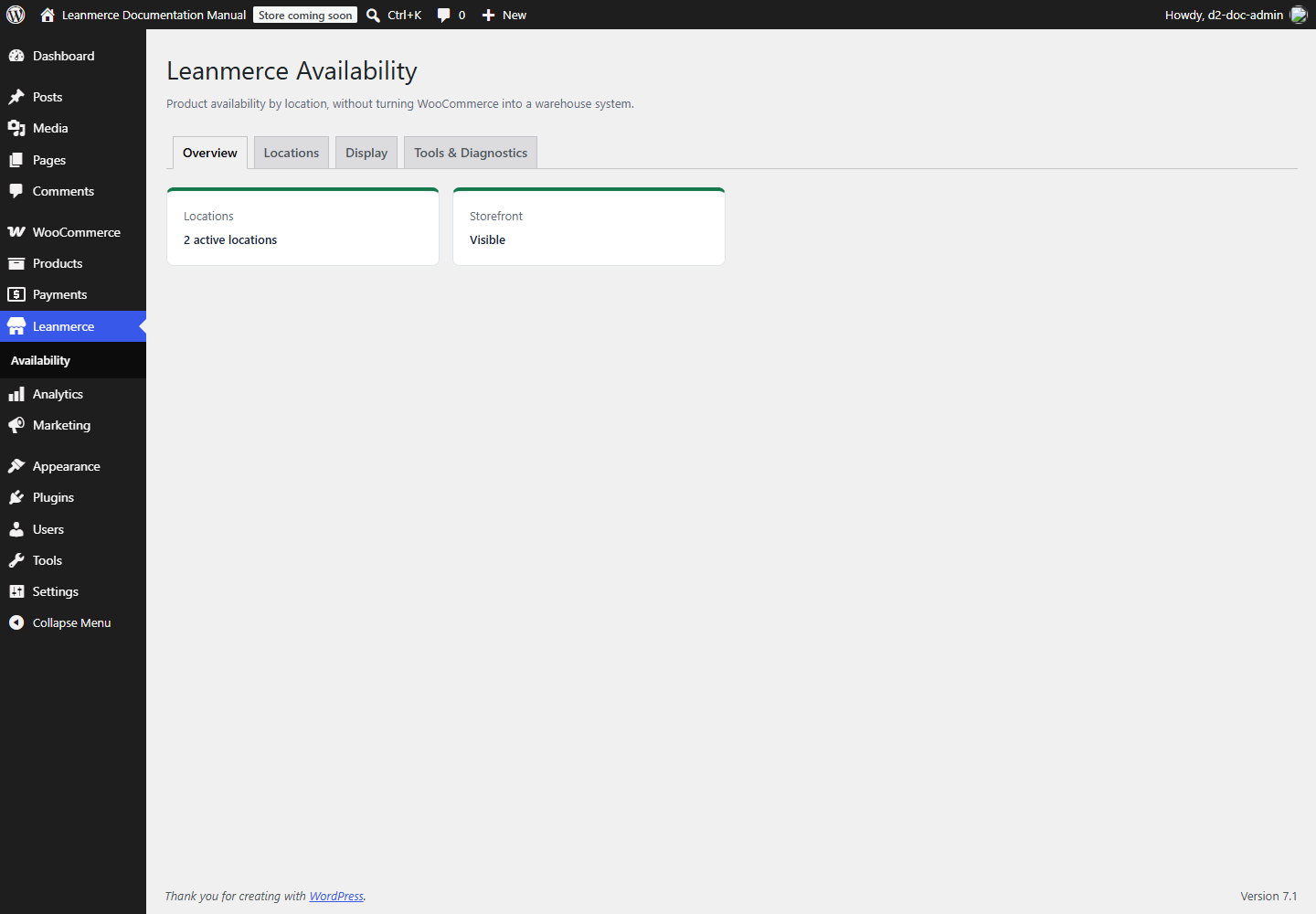 Manually configured Free overview after skipping onboarding